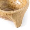 Vintiquewise Burned Wood Carved Small Serving Fruit Bowl Bread Basket QI003845
